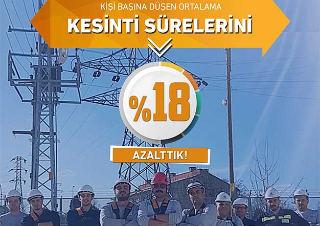 TREDAŞ KESİNTİ SÜRELERİNİ YÜZDE 18 AZALTTI